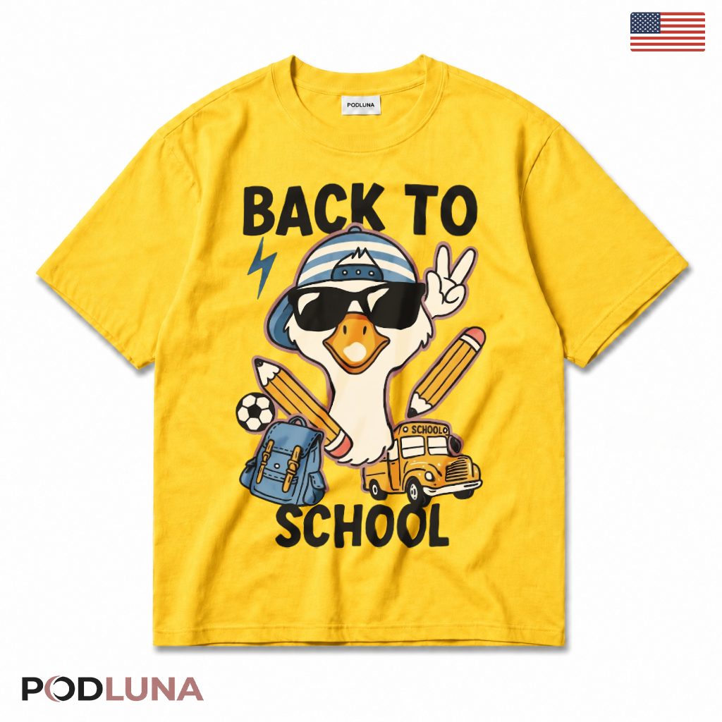 Back To School Cool Duck Sunglasses T-Shirt Kids Present