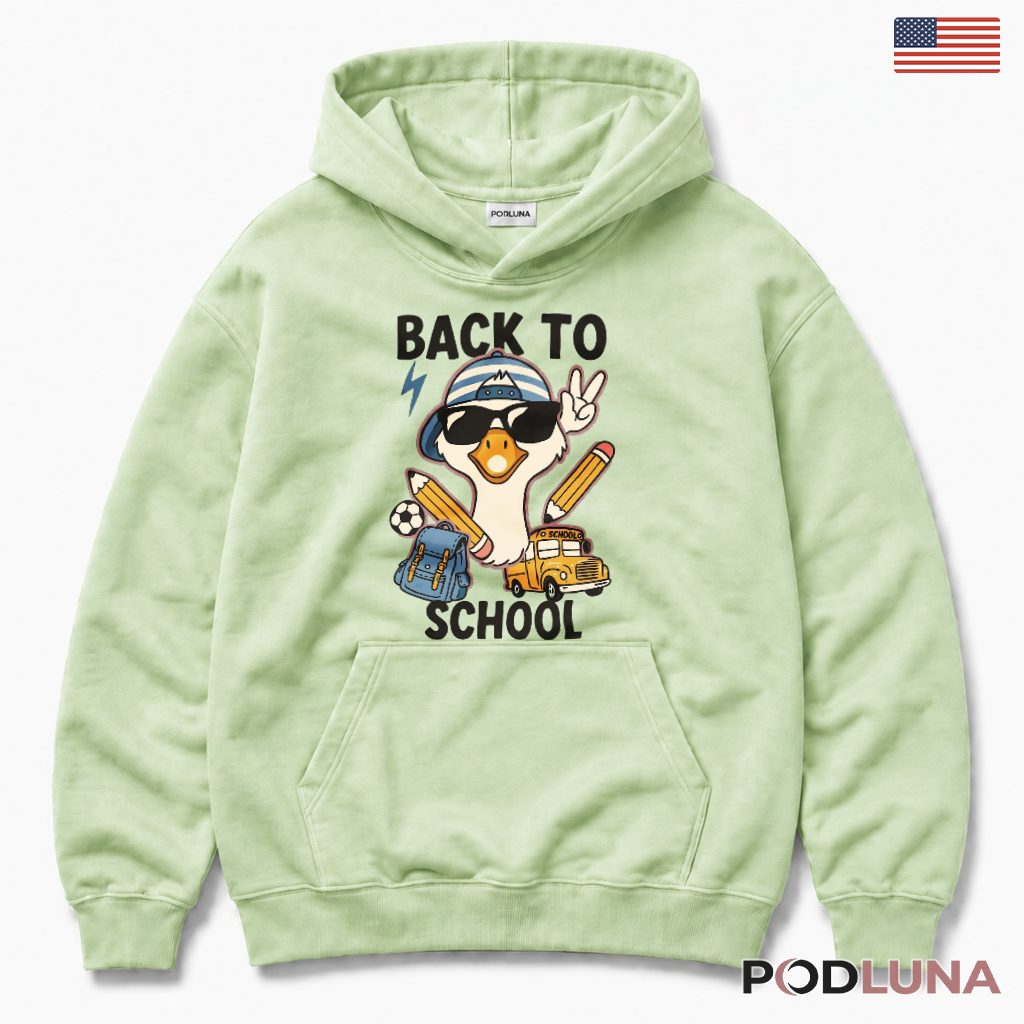 Back To School Cool Duck Sunglasses Hoodie Kids Present Back To School Cool Duck Sunglasses Hoodie Kids Present