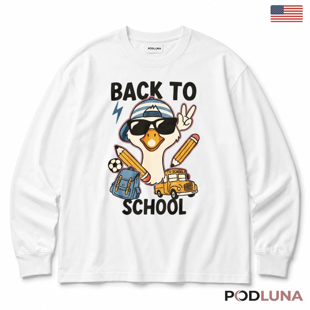 Back To School Cool Duck Sunglasses Long Sleeve Kids Present Back To School Cool Duck Sunglasses Long Sleeve Kids Present