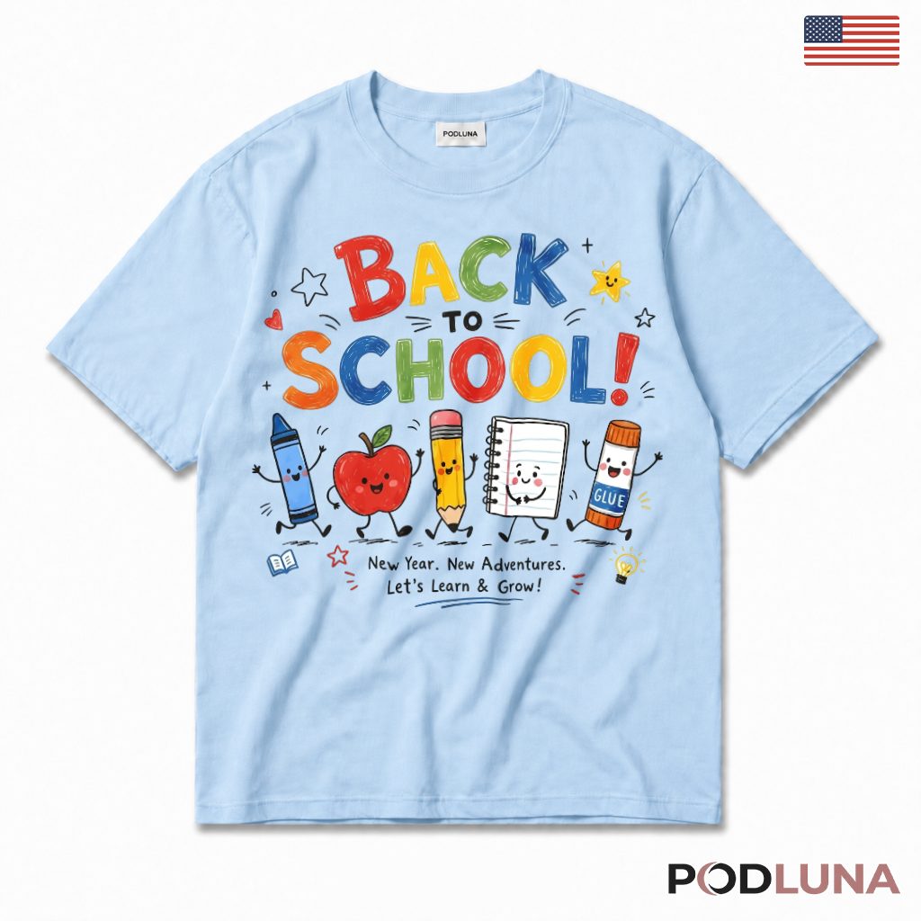 Back To School Cute School Supplies T-Shirt Kids Gift