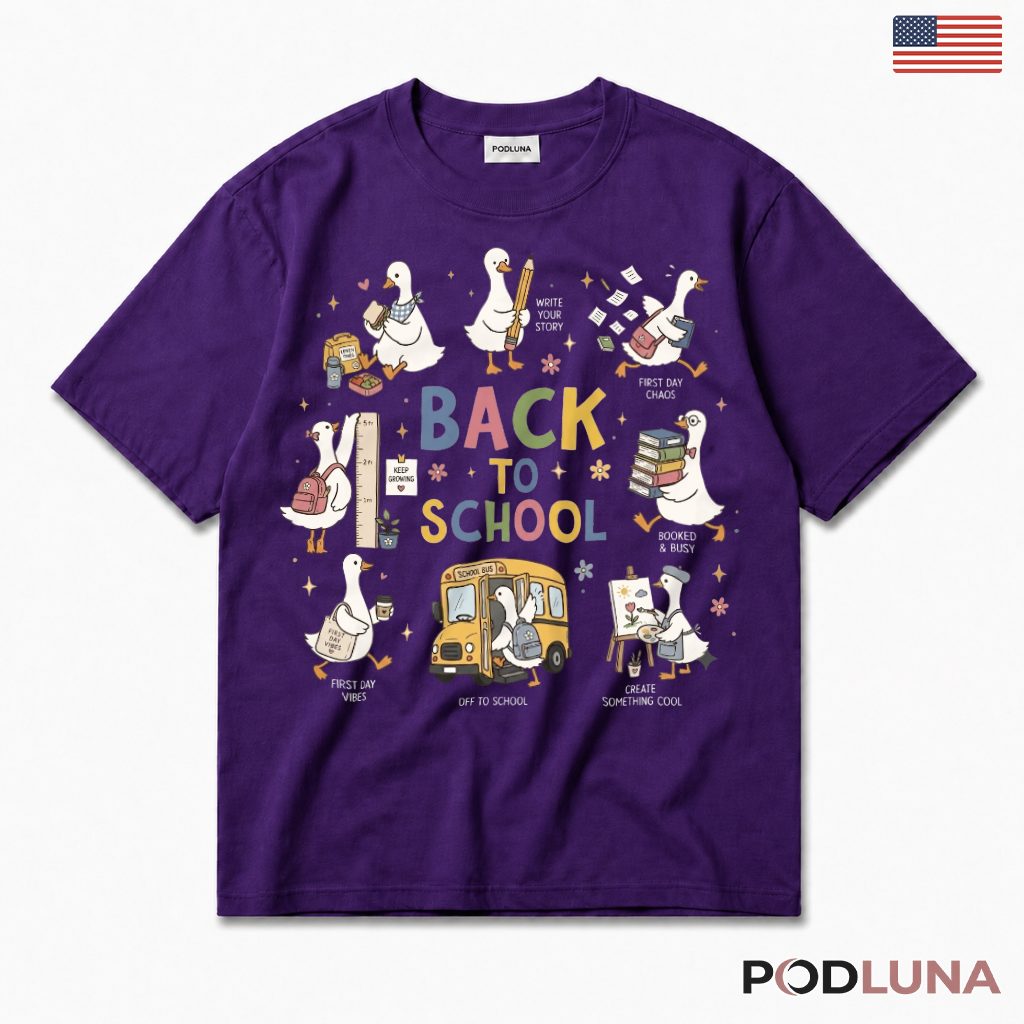 Back To School Goose Teacher T-Shirt