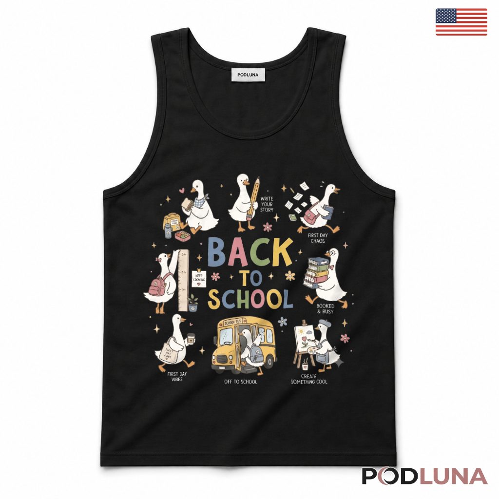 Back To School Goose Teacher Tank Top Back To School Goose Teacher Tank Top