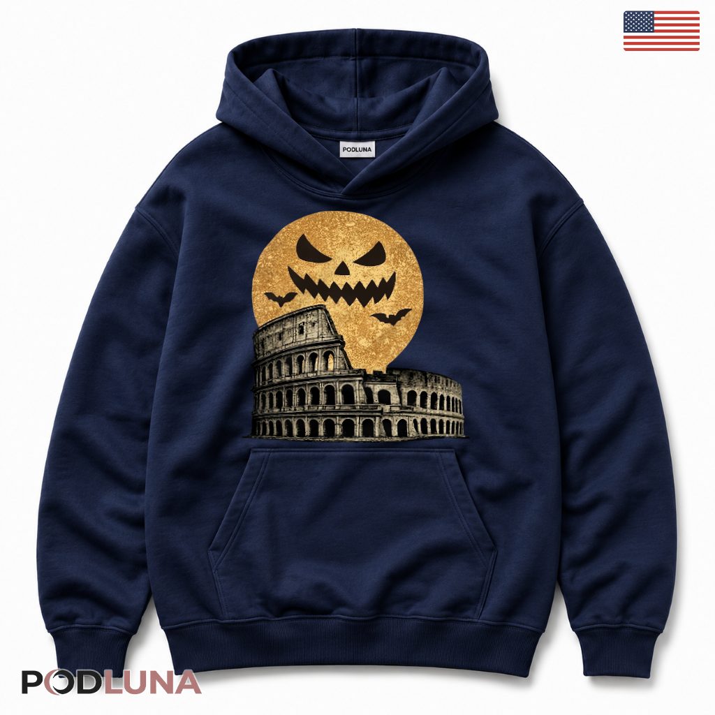 Colosseum Moon Jack O Lantern Halloween Hoodie Colosseum Moon Jack O Lantern Halloween Hoodie
