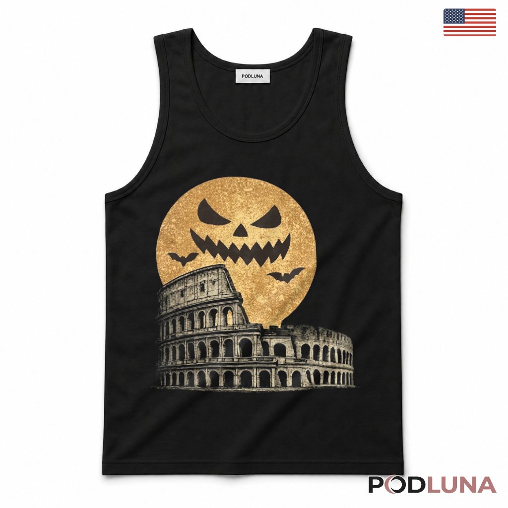 Colosseum Moon Jack O Lantern Halloween Tank Top Colosseum Moon Jack O Lantern Halloween Tank Top