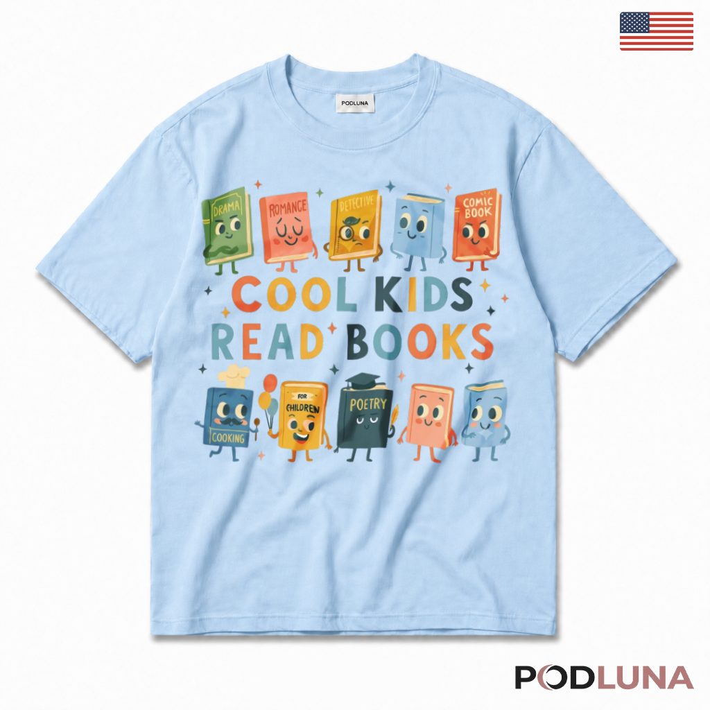 Cool Kids Read Books T-Shirt Reading Teacher Present