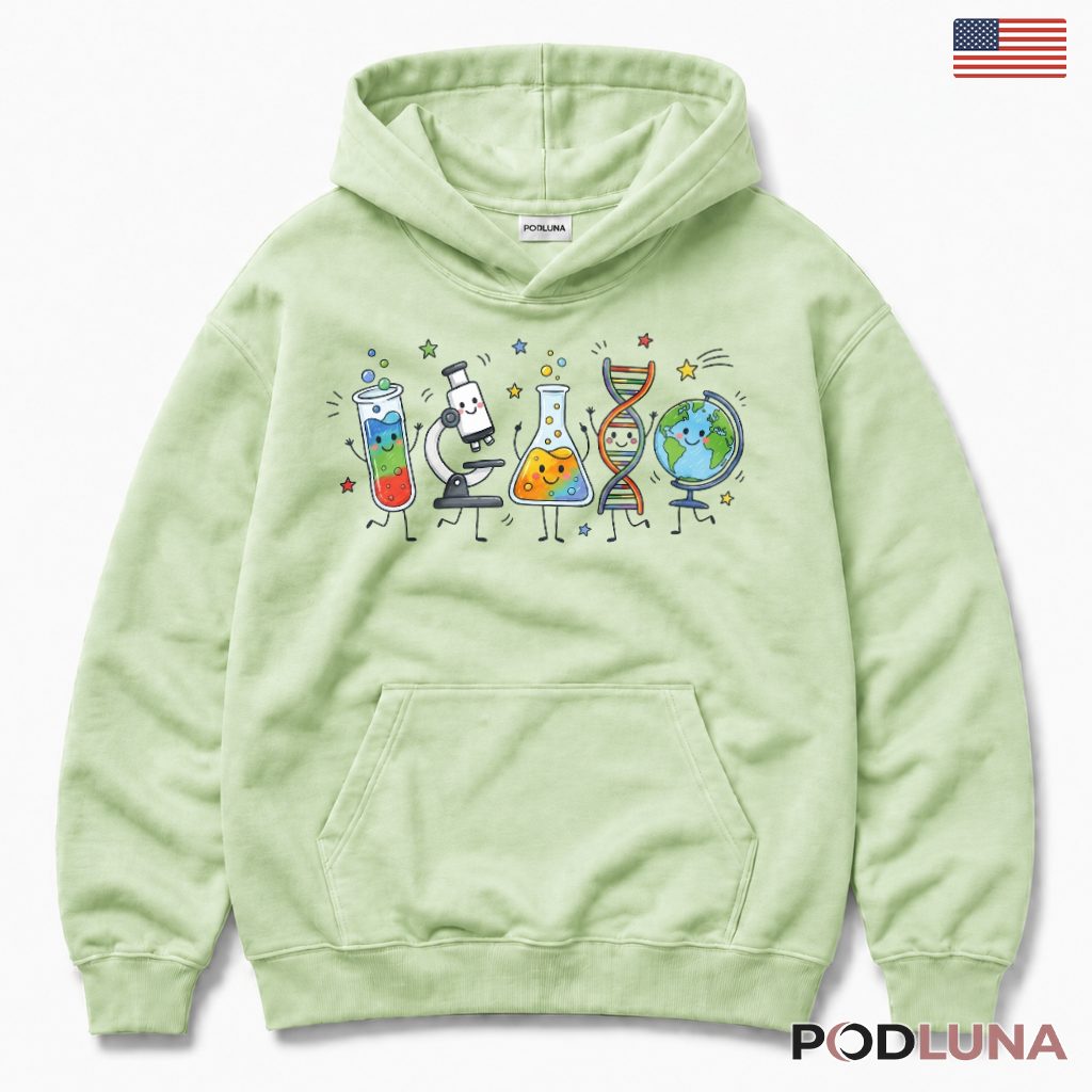 Cute Science Characters Back To School Hoodie Science Teacher Gifts Cute Science Characters Back To School Hoodie Science Teacher Gifts