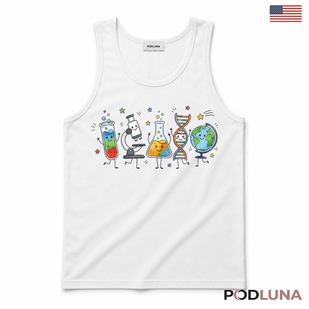 Cute Science Characters Back To School Tank Top Science Teacher Gifts Cute Science Characters Back To School Tank Top Science Teacher Gifts