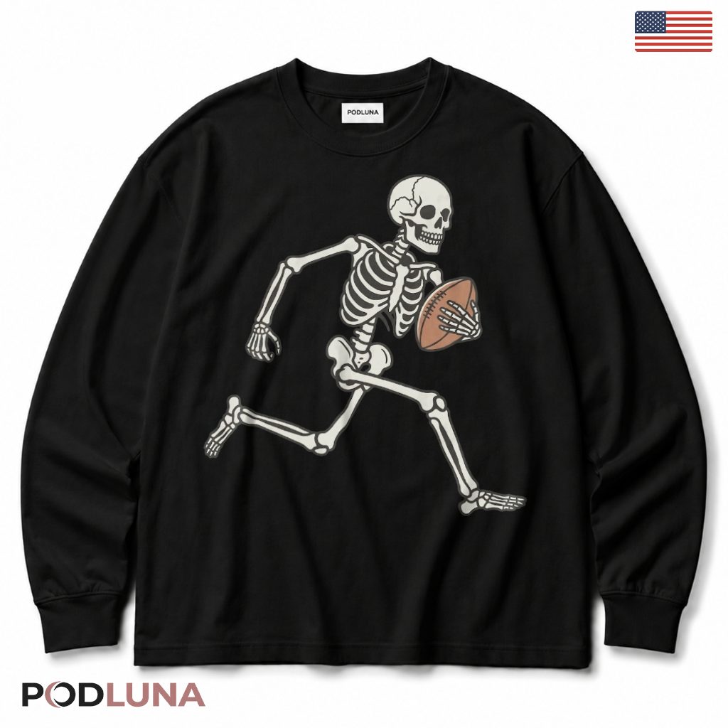 Football Skeleton Sports Long Sleeve Football Skeleton Sports Long Sleeve