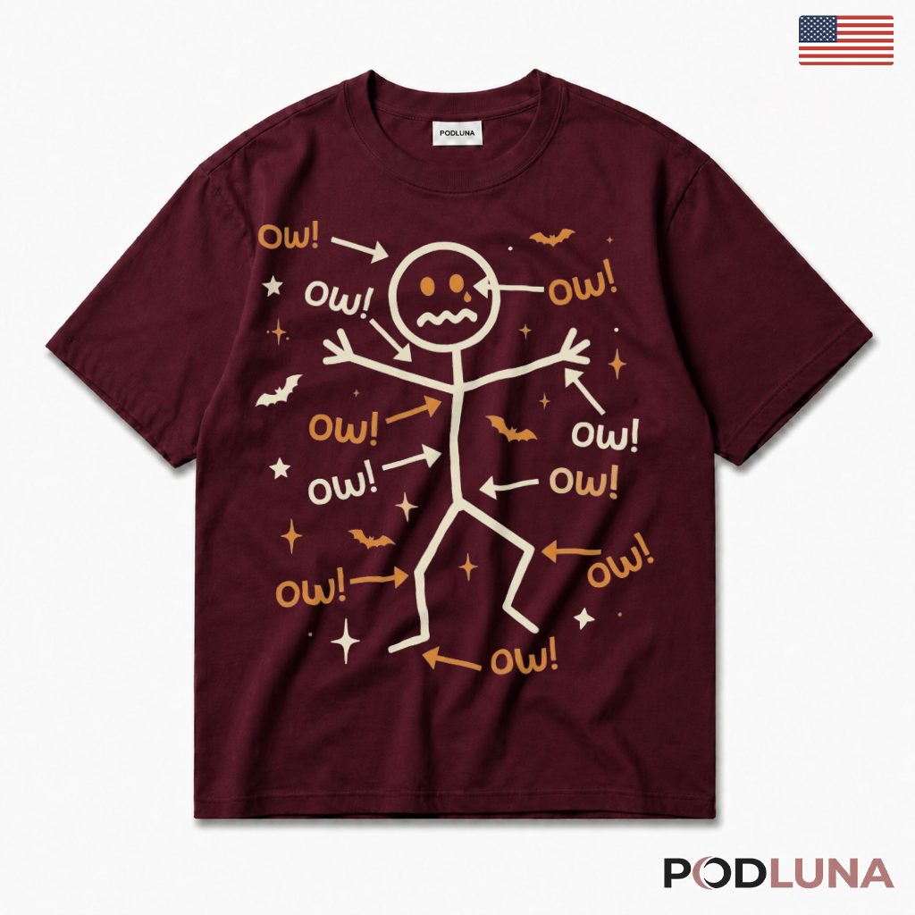 Funny Stick Figure Halloween T-Shirt