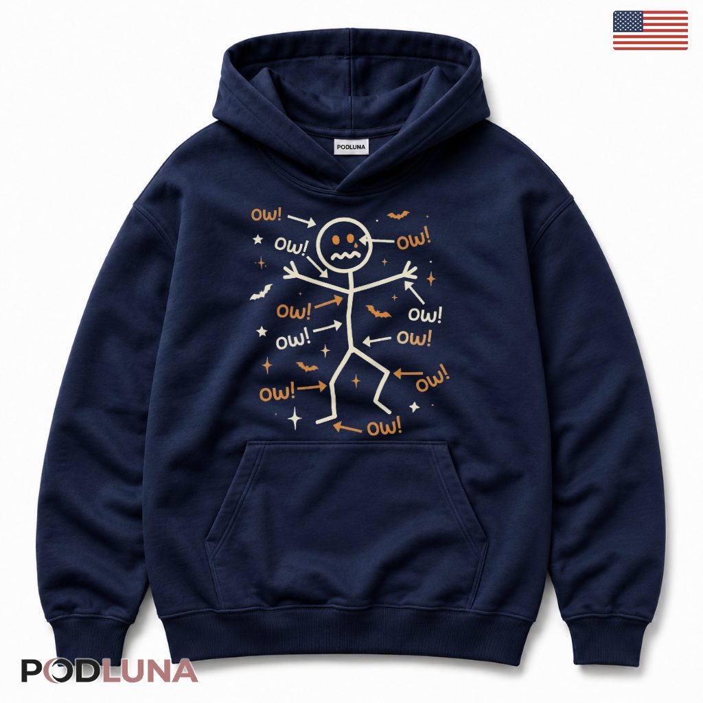 Funny Stick Figure Halloween Hoodie Funny Stick Figure Halloween Hoodie