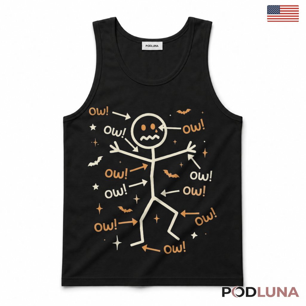Funny Stick Figure Halloween Tank Top Funny Stick Figure Halloween Tank Top