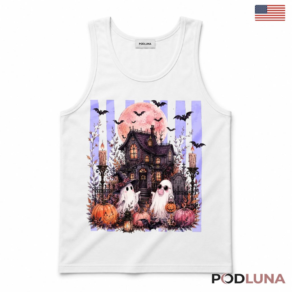 Ghost Pumpkin Haunted Mansion Halloween Tank Top Ghost Pumpkin Haunted Mansion Halloween Tank Top