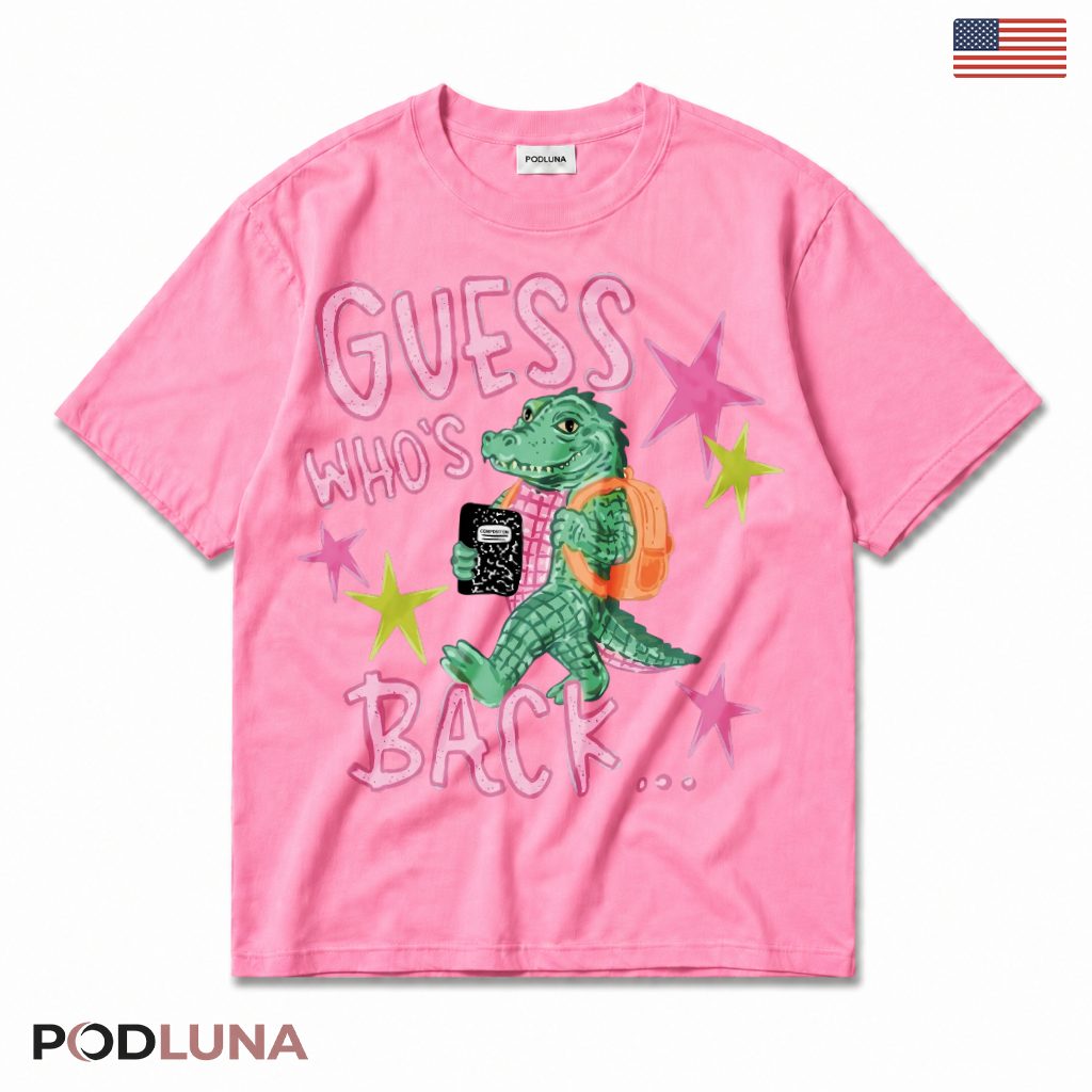 Guess Who's Back Alligator Back To School T-Shirt Kids Present