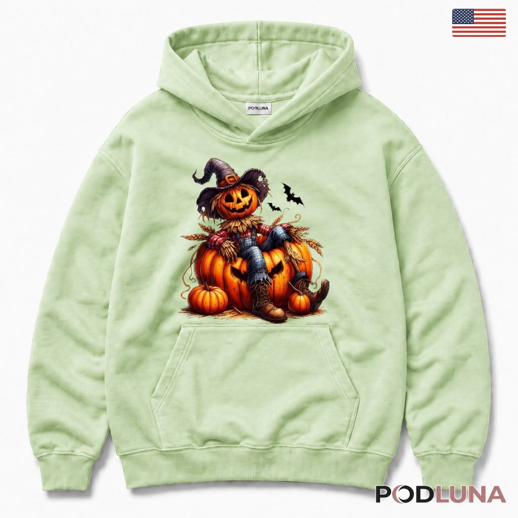 Halloween Scarecrow Pumpkin Hoodie For Fall Season Halloween Scarecrow Pumpkin Hoodie For Fall Season