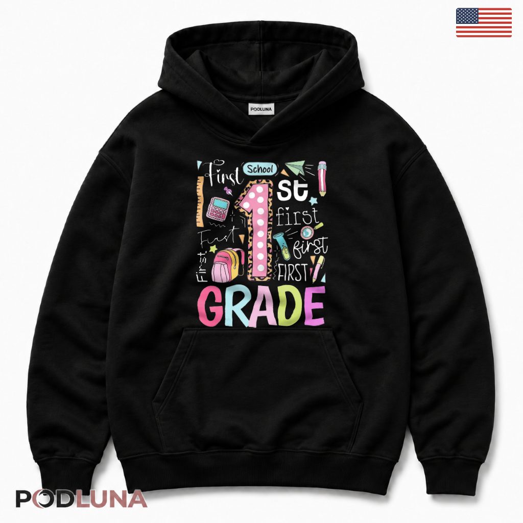 Hello First Grade Rainbow Hoodie Back To School Hello First Grade Rainbow Hoodie Back To School