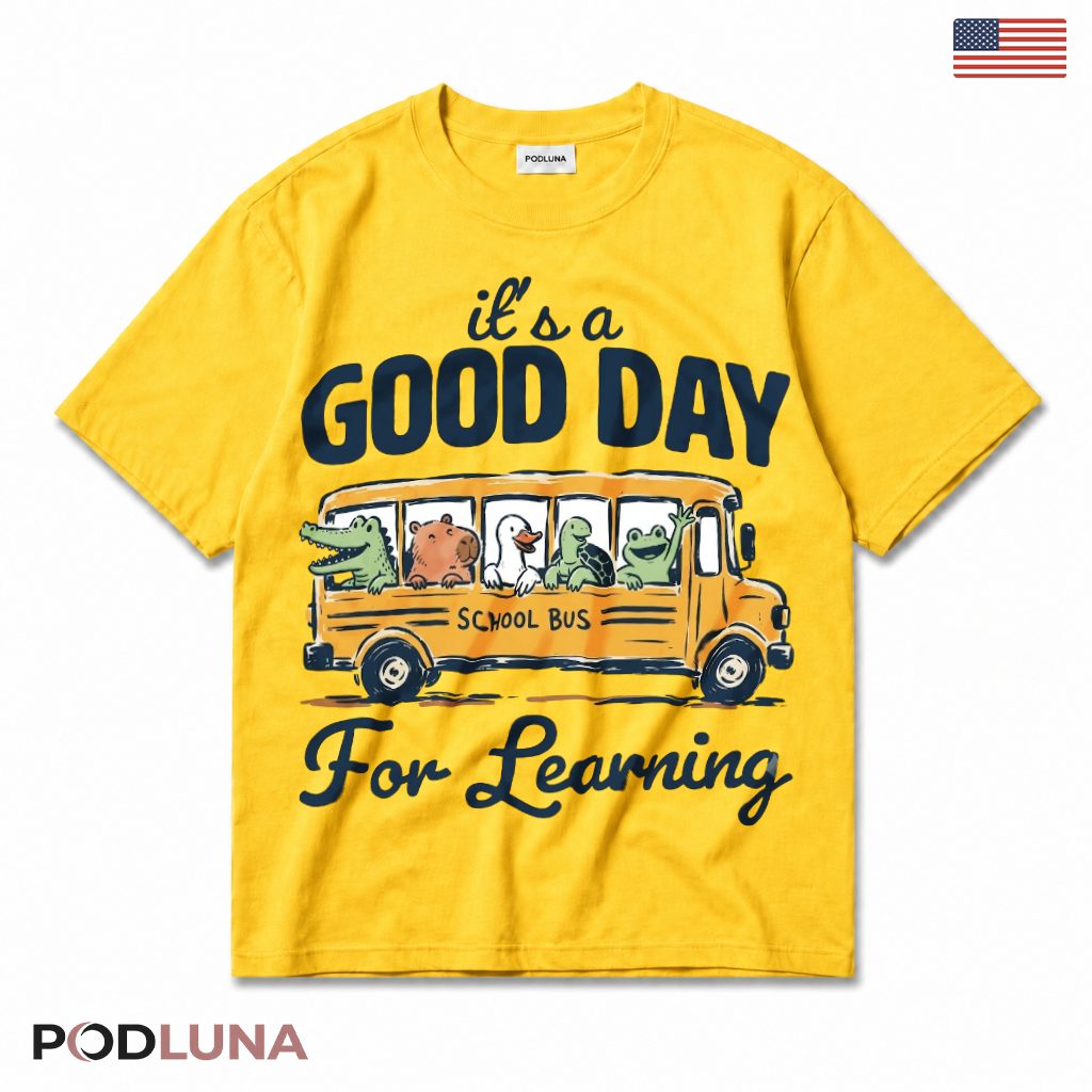It's A Good Day For Learning School Bus T-Shirt Kids Gift