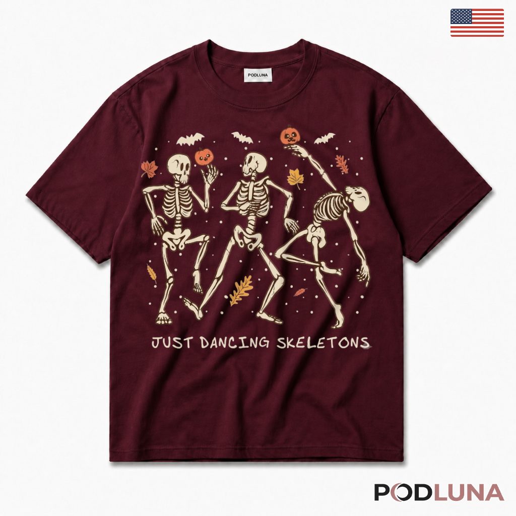 Just Dancing Skeletons Halloween T-Shirt