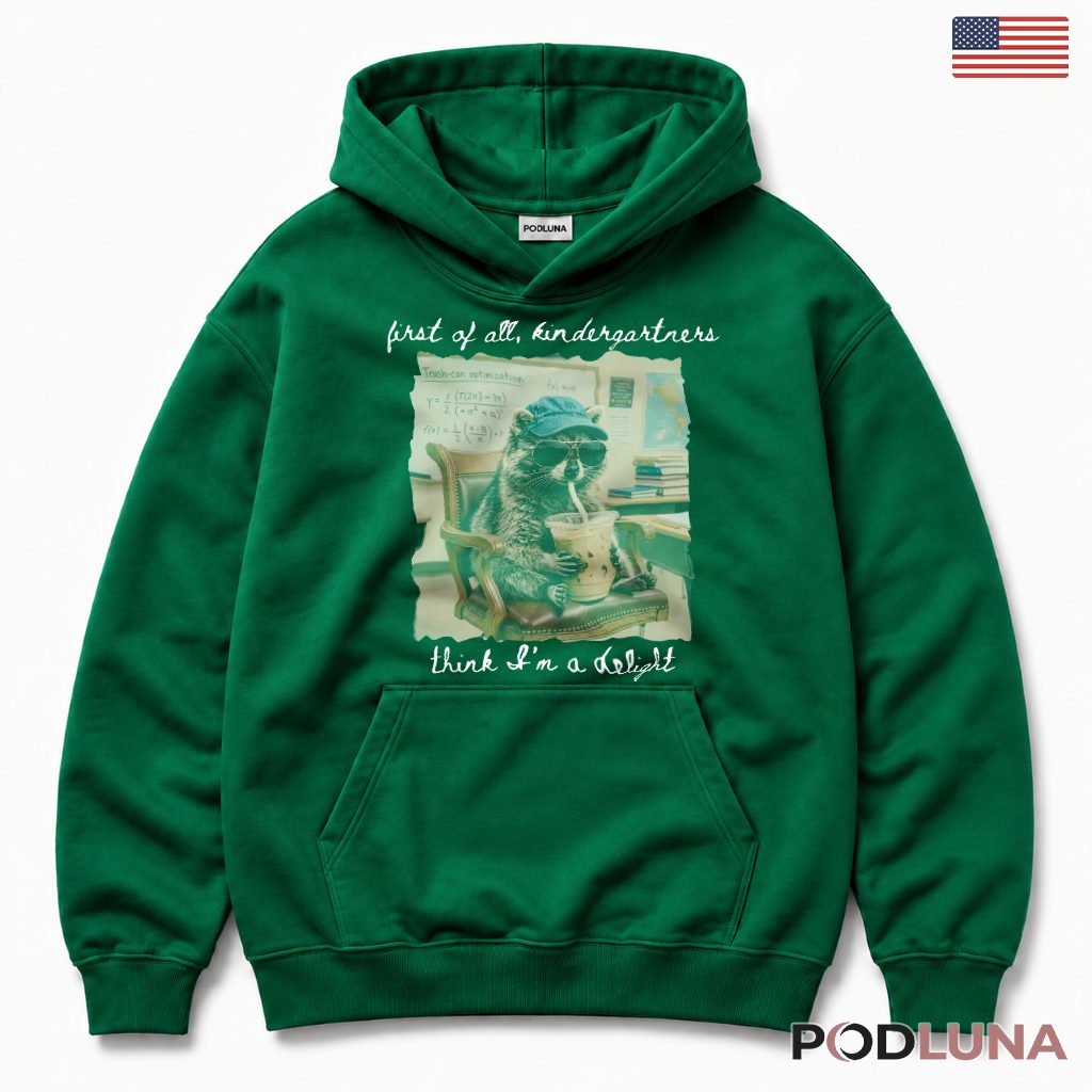 Kindergarten Teacher Raccoon Funny Hoodie Preschool Teacher Gift Kindergarten Teacher Raccoon Funny Hoodie Preschool Teacher Gift