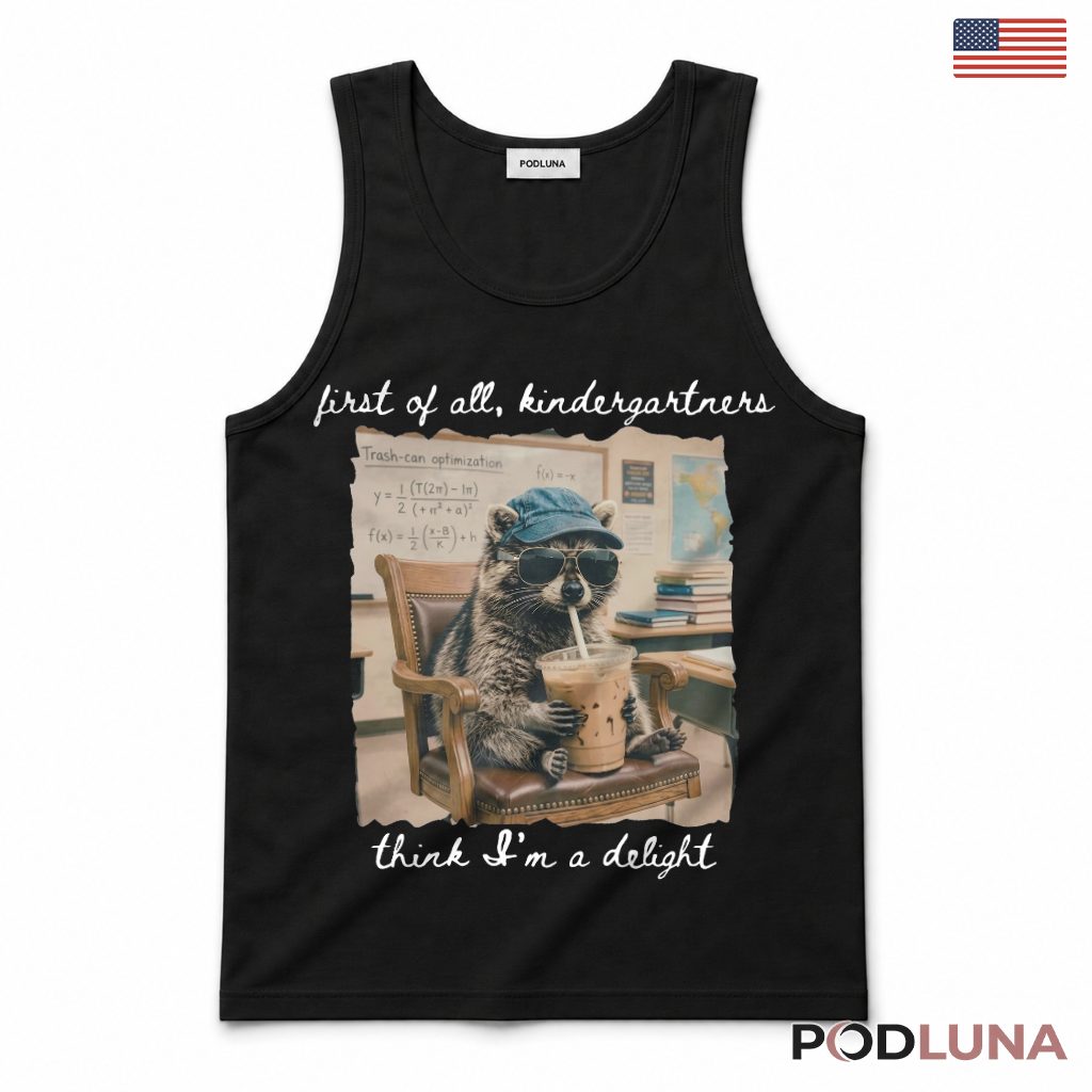 Kindergarten Teacher Raccoon Funny Tank Top Preschool Teacher Gift Kindergarten Teacher Raccoon Funny Tank Top Preschool Teacher Gift
