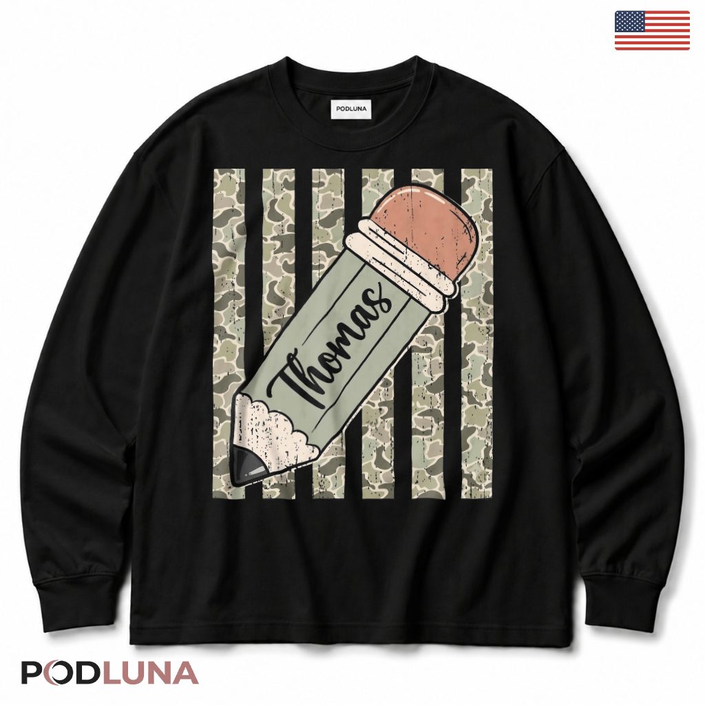 Personalized Camouflage School Long Sleeve Personalized Camouflage School Long Sleeve