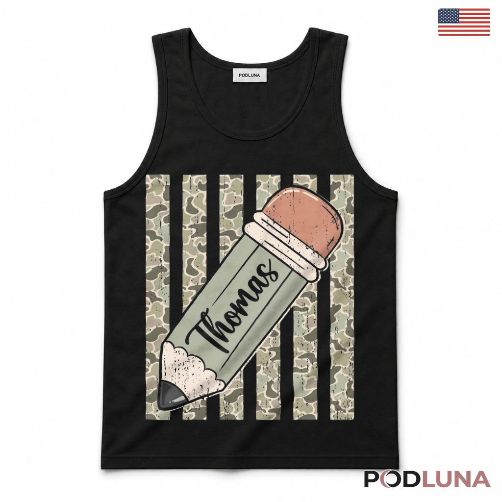 Personalized Camouflage School Tank Top Personalized Camouflage School Tank Top