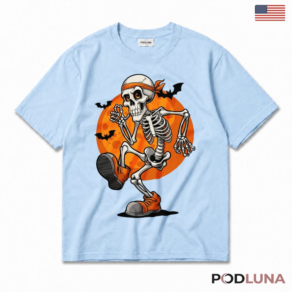 Running Skeleton Halloween T-Shirt