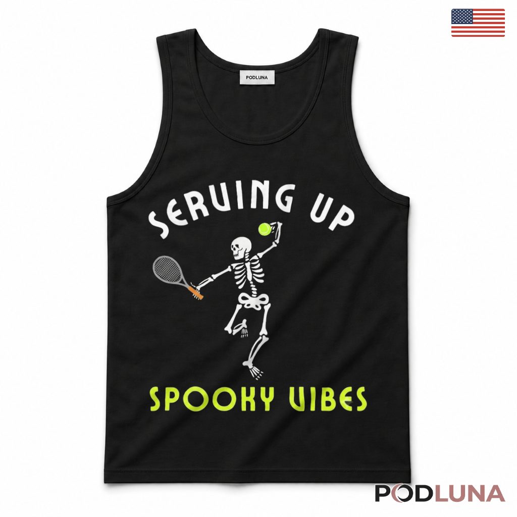 Serving Up Spooky Vibes Tennis Skeleton Tank Top Serving Up Spooky Vibes Tennis Skeleton Tank Top