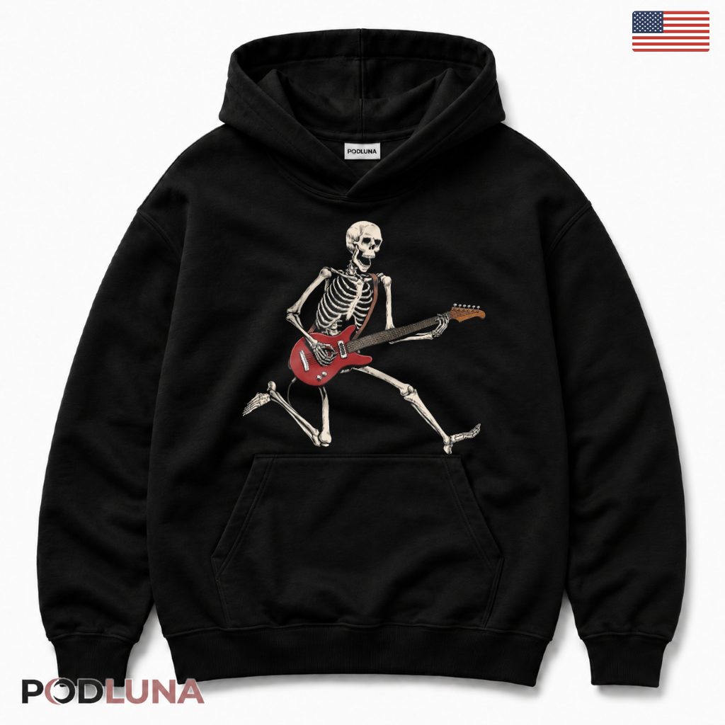 Skeleton Guitarist Rock Halloween Hoodie Skeleton Guitarist Rock Halloween Hoodie