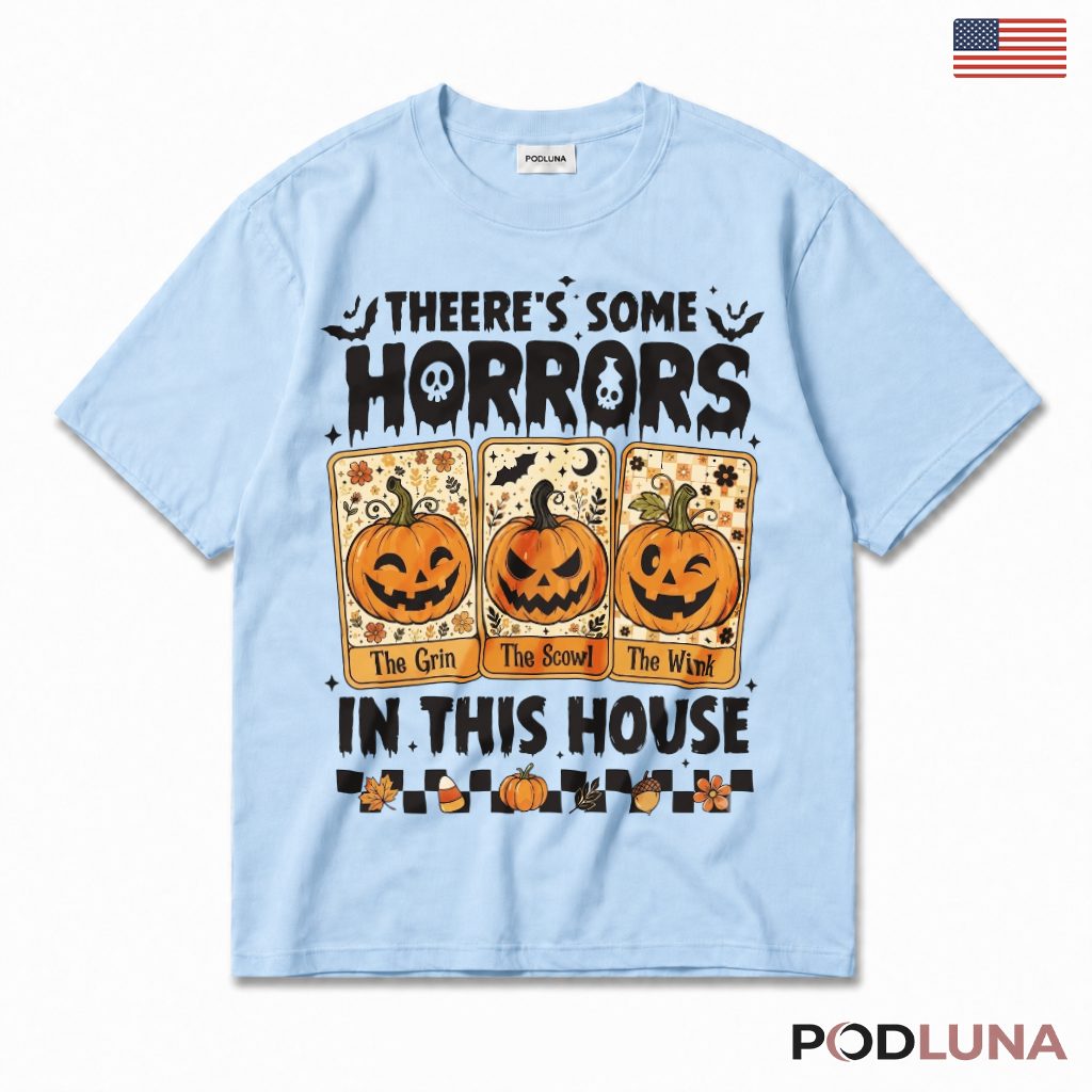 Some Horrors In This House Halloween Pumpkin T-Shirt