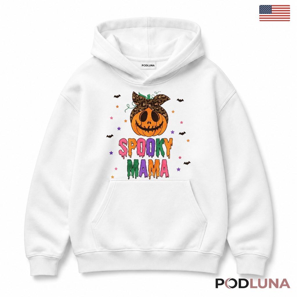 Spooky Mama Halloween Pumpkin Hoodie Spooky Mama Halloween Pumpkin Hoodie