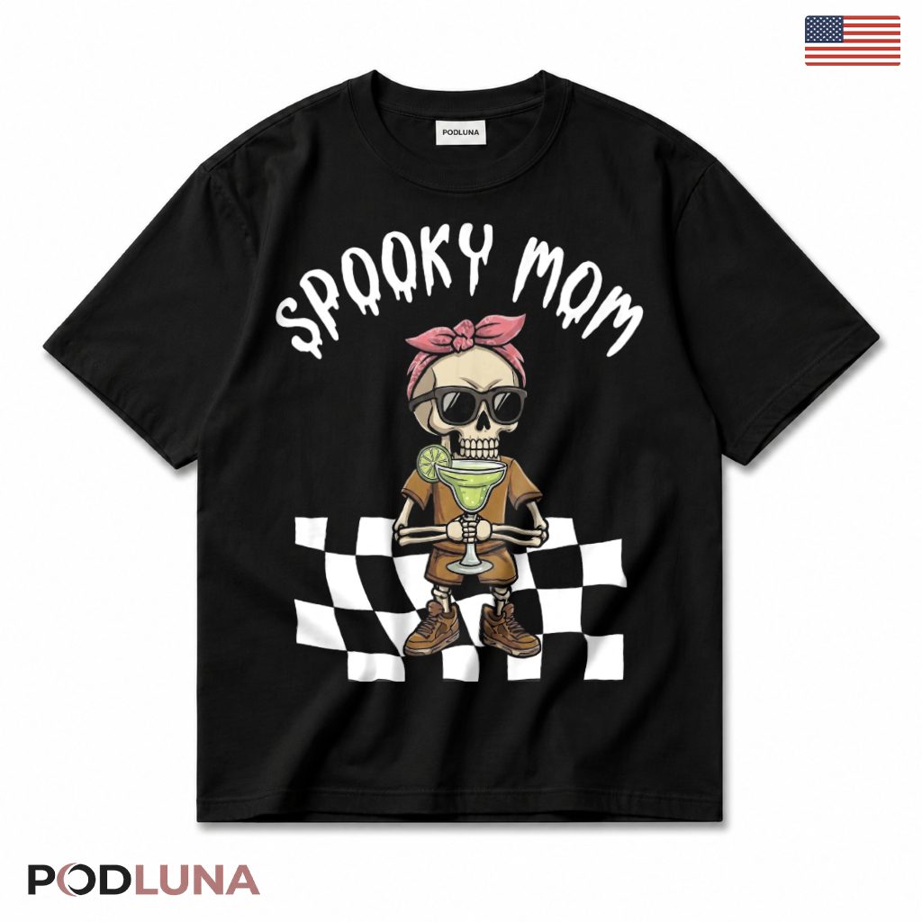 Spooky Mom Skeleton Halloween T-Shirt