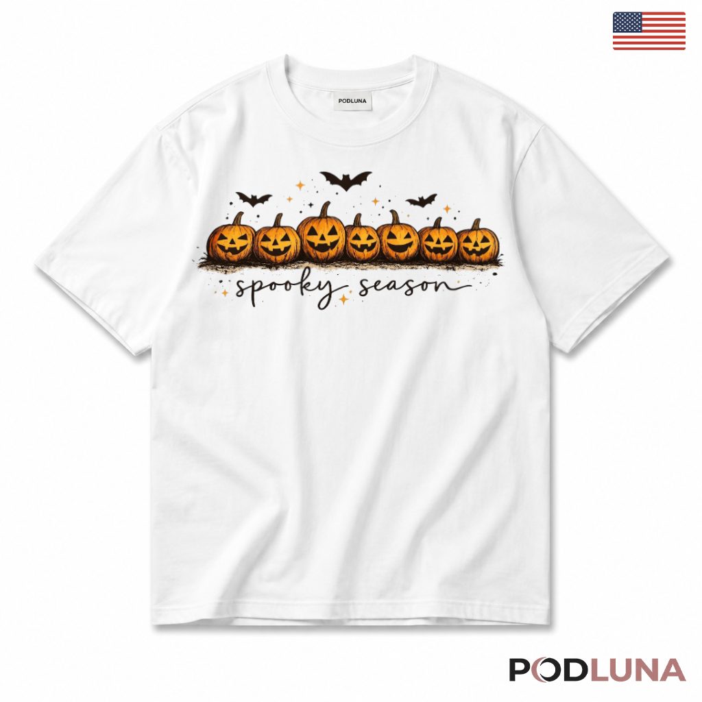 Spooky Season Halloween Pumpkin T-Shirt For Fall
