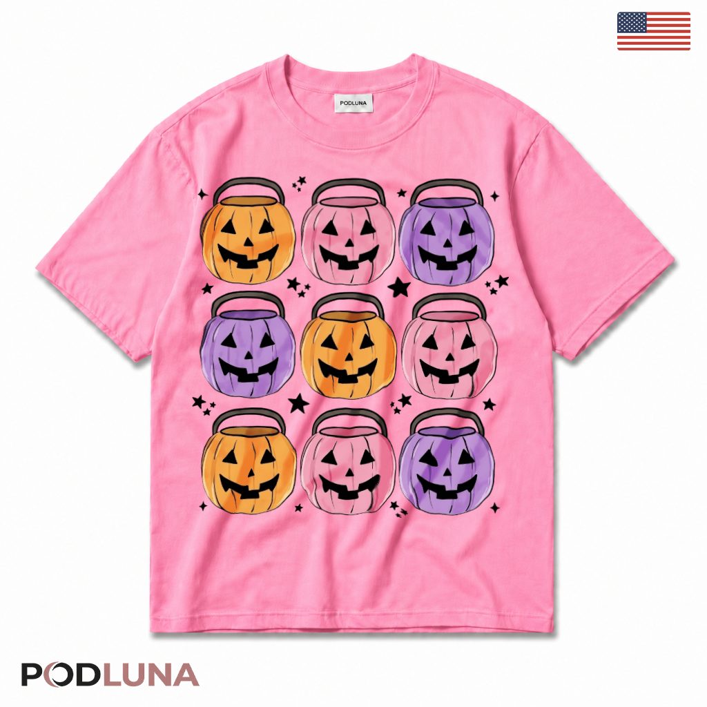 Trick Or Treat Pumpkin Bucket Halloween T-Shirt