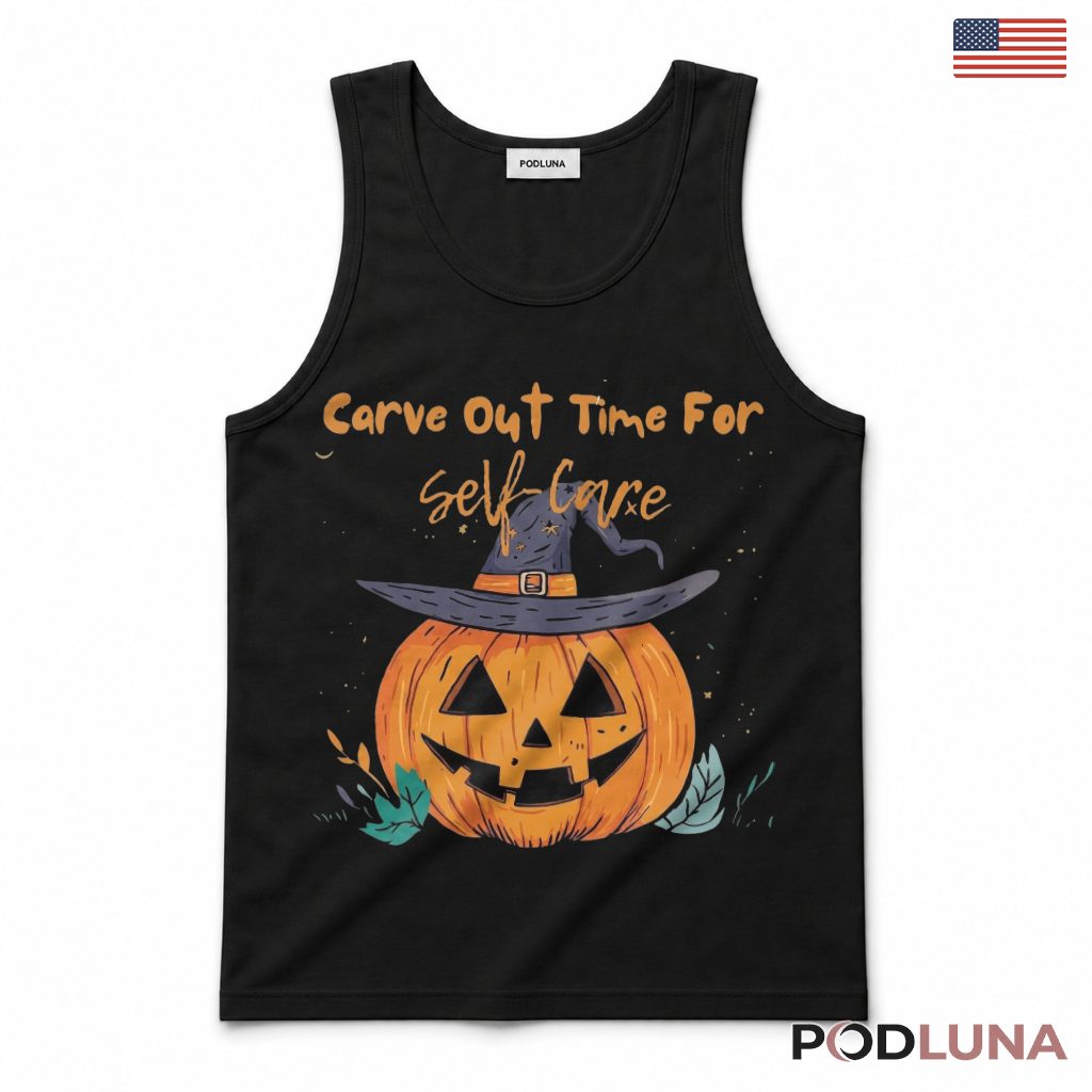 Witch Hat Jack O Lantern Halloween Tank Top Witch Hat Jack O Lantern Halloween Tank Top