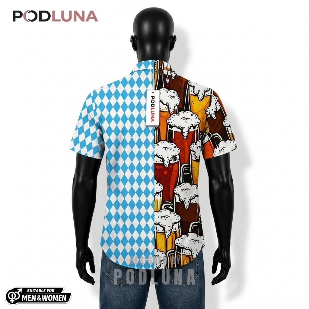 Bavarian Beer Hawaiian Shirt Drink More Quote Pattern Back Bavarian Beer Hawaiian Shirt Drink More Quote Pattern Back