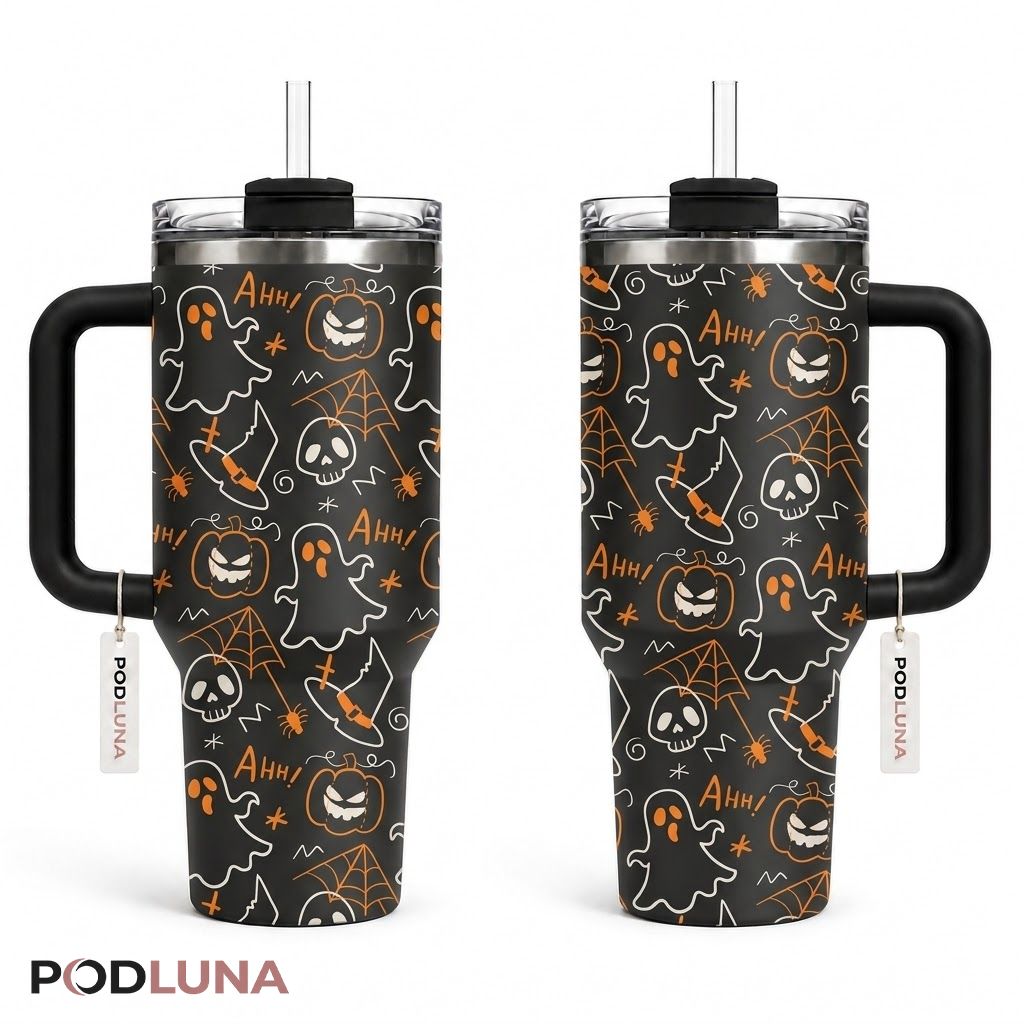 Black Cat Halloween Tumbler 40oz Pumpkin Patch Peekaboo Design Black Cat Halloween Tumbler 40oz Pumpkin Patch Peekaboo Design