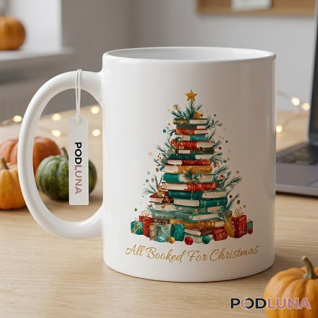 Christmas Book Mugs All Booked For Christmas Tree Bookworm Coffee Cup 2 Christmas Book Mugs All Booked For Christmas Tree Bookworm Coffee Cup 2