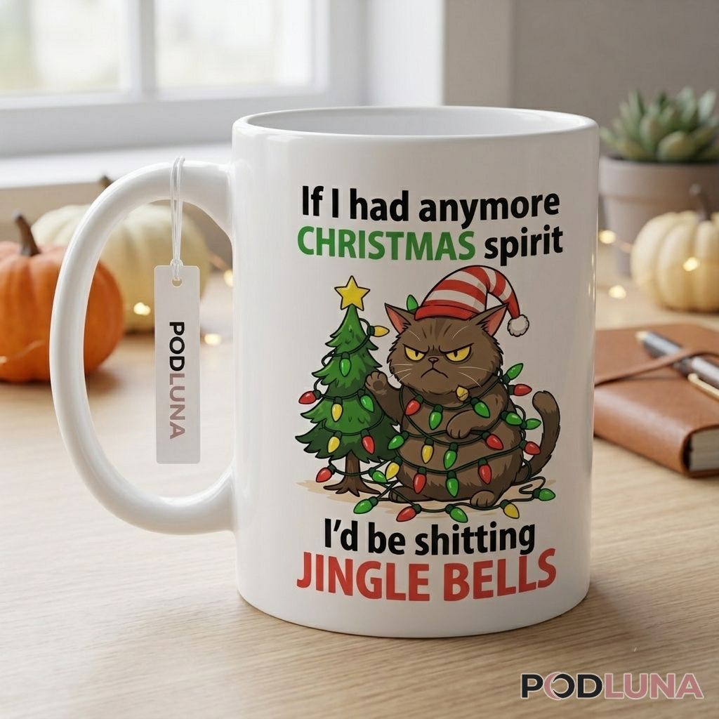 Christmas Cat Mug Funny Grumpy Cat Jingle Bells Gift 2 Christmas Cat Mug Funny Grumpy Cat Jingle Bells Gift 2