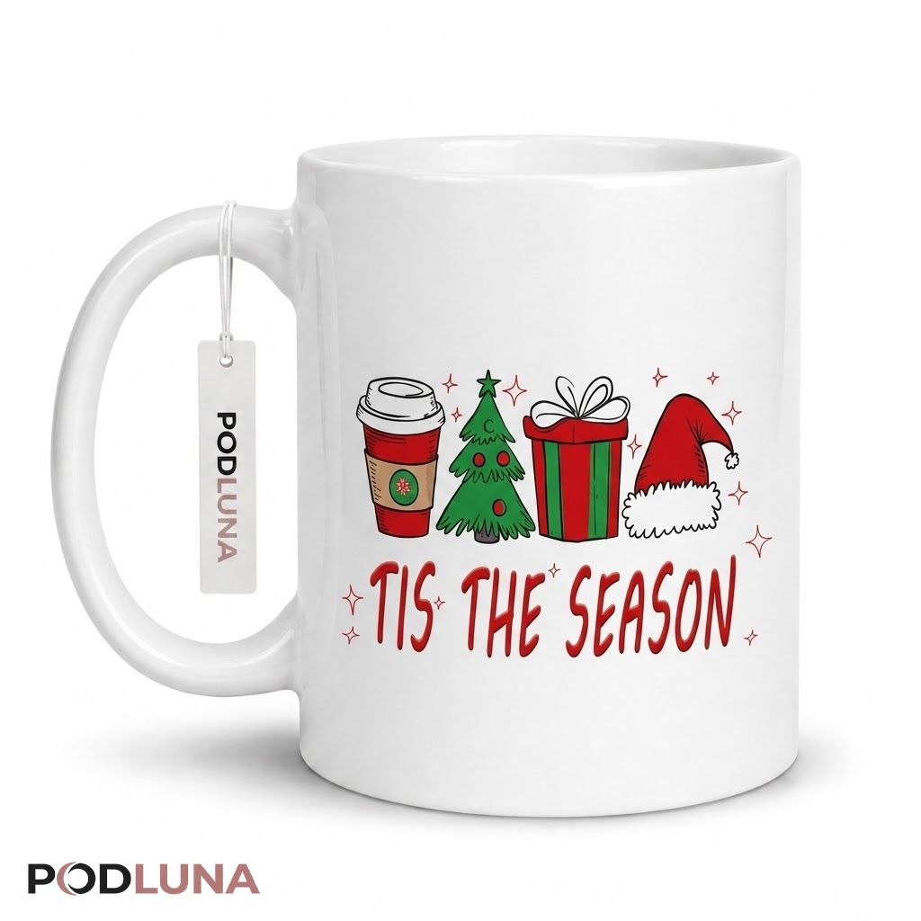 Christmas Coffee Mugs Tis The Season Cute Coffee Cup 1