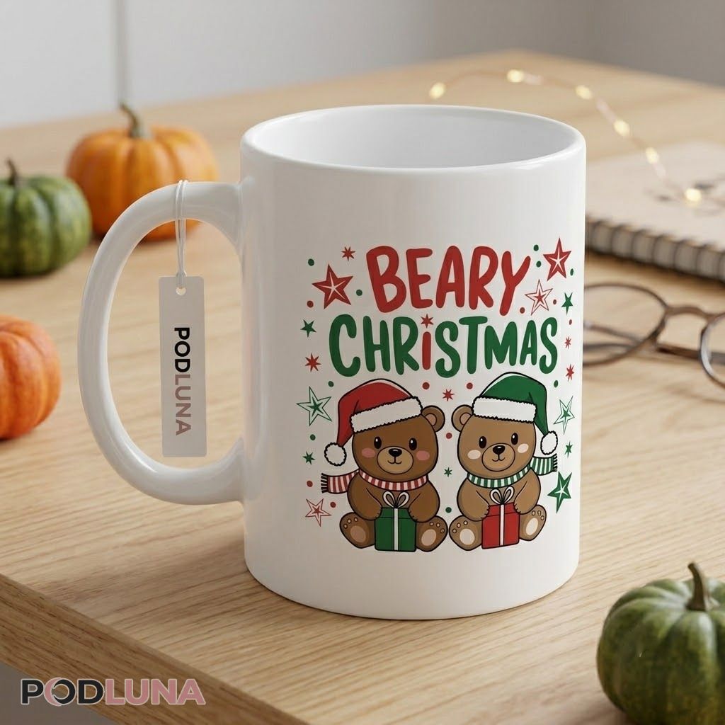 Christmas Mugs Beary Christmas Cute Bears Holiday Coffee Cup 2 Christmas Mugs Beary Christmas Cute Bears Holiday Coffee Cup 2