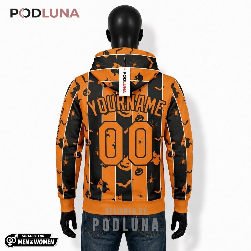Custom Halloween 3d Hoodie Pumpkin Bat Spider Pattern 2