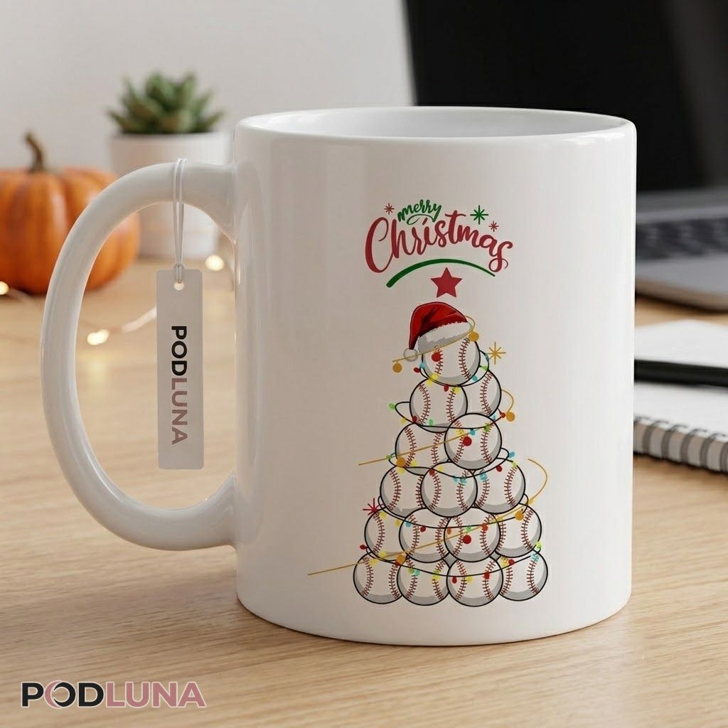 Cute Christmas Mugs Baseball Christmas Tree Sports Lover Coffee Cup 2 Cute Christmas Mugs Baseball Christmas Tree Sports Lover Coffee Cup 2