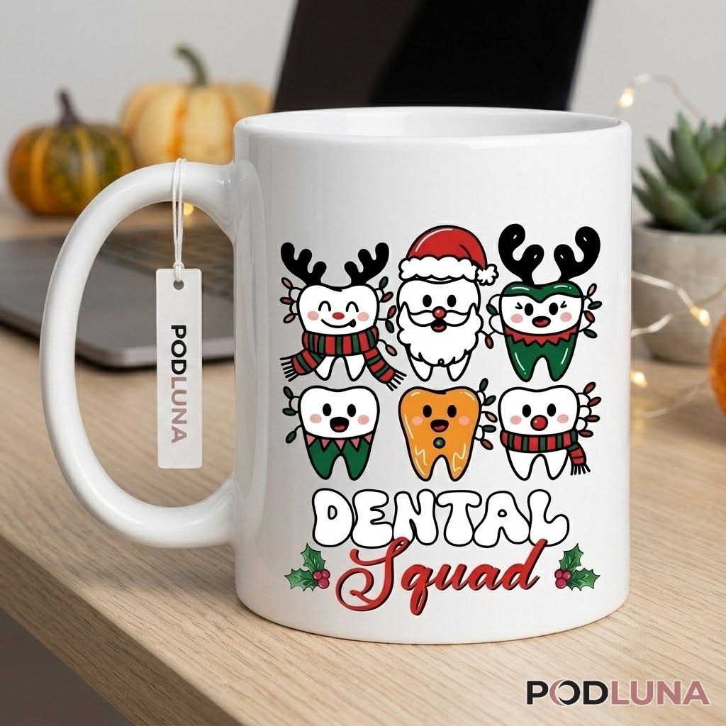 Cute Christmas Mugs Dental Squad Christmas Teeth Coffee Cup 2 Cute Christmas Mugs Dental Squad Christmas Teeth Coffee Cup 2