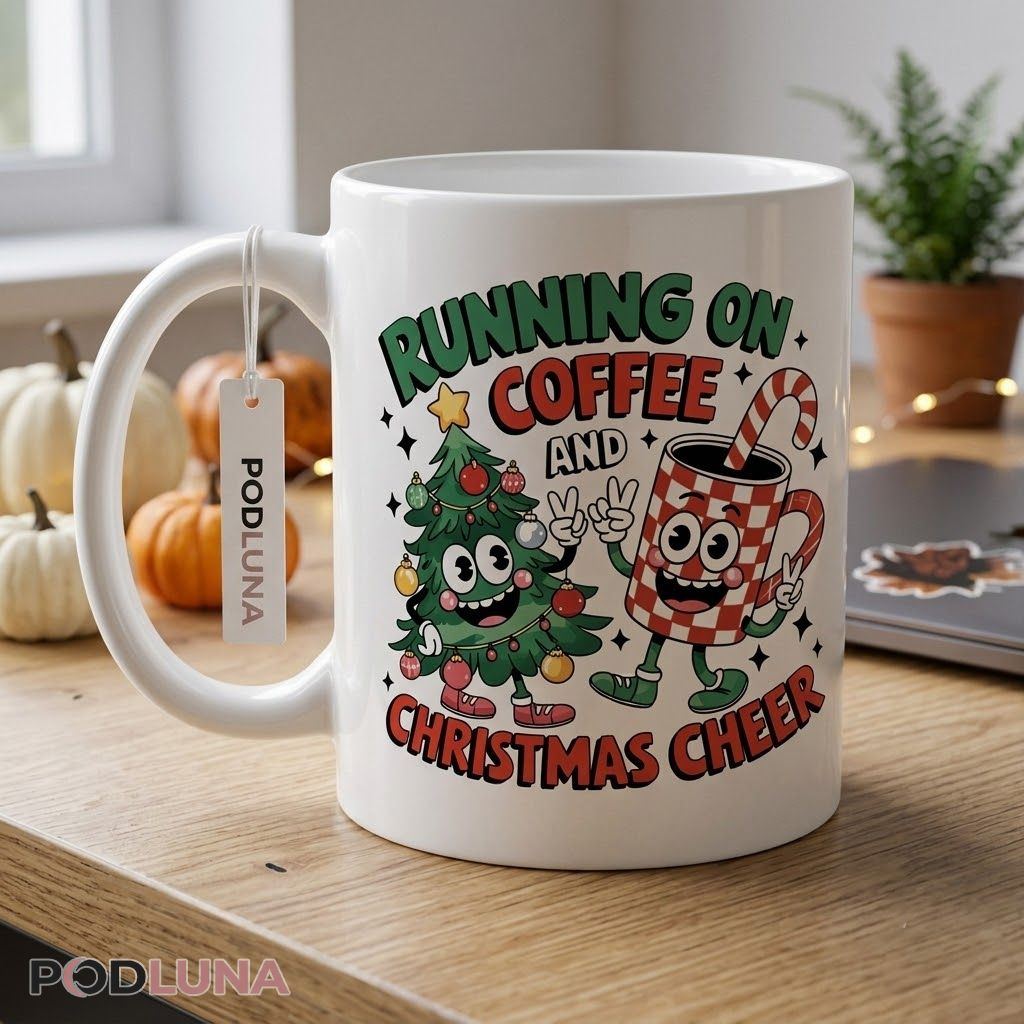 Cute Christmas Mugs Running On Coffee And Christmas Cheer Coffee Cup 2 Cute Christmas Mugs Running On Coffee And Christmas Cheer Coffee Cup 2