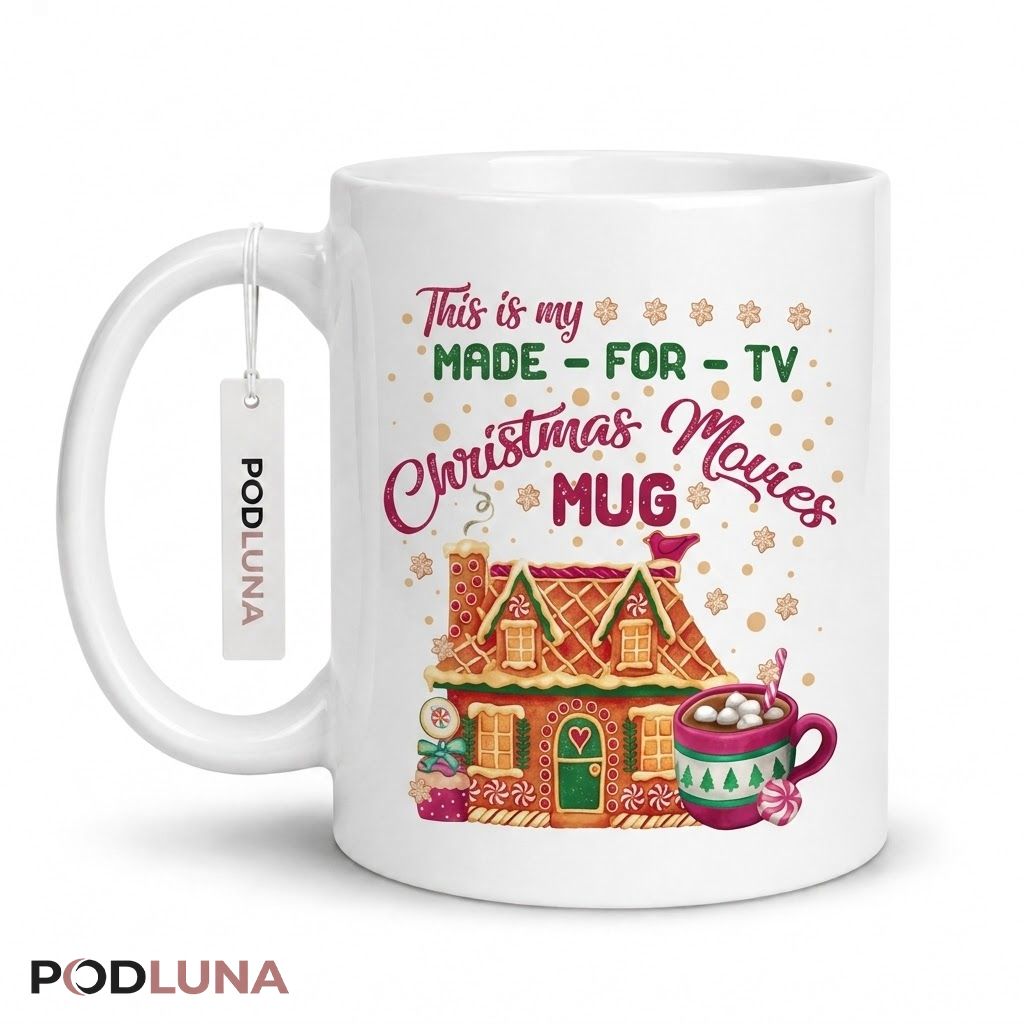 Cute Christmas Mugs This Is My Made For TV Movies Gingerbread Coffee Cup 1