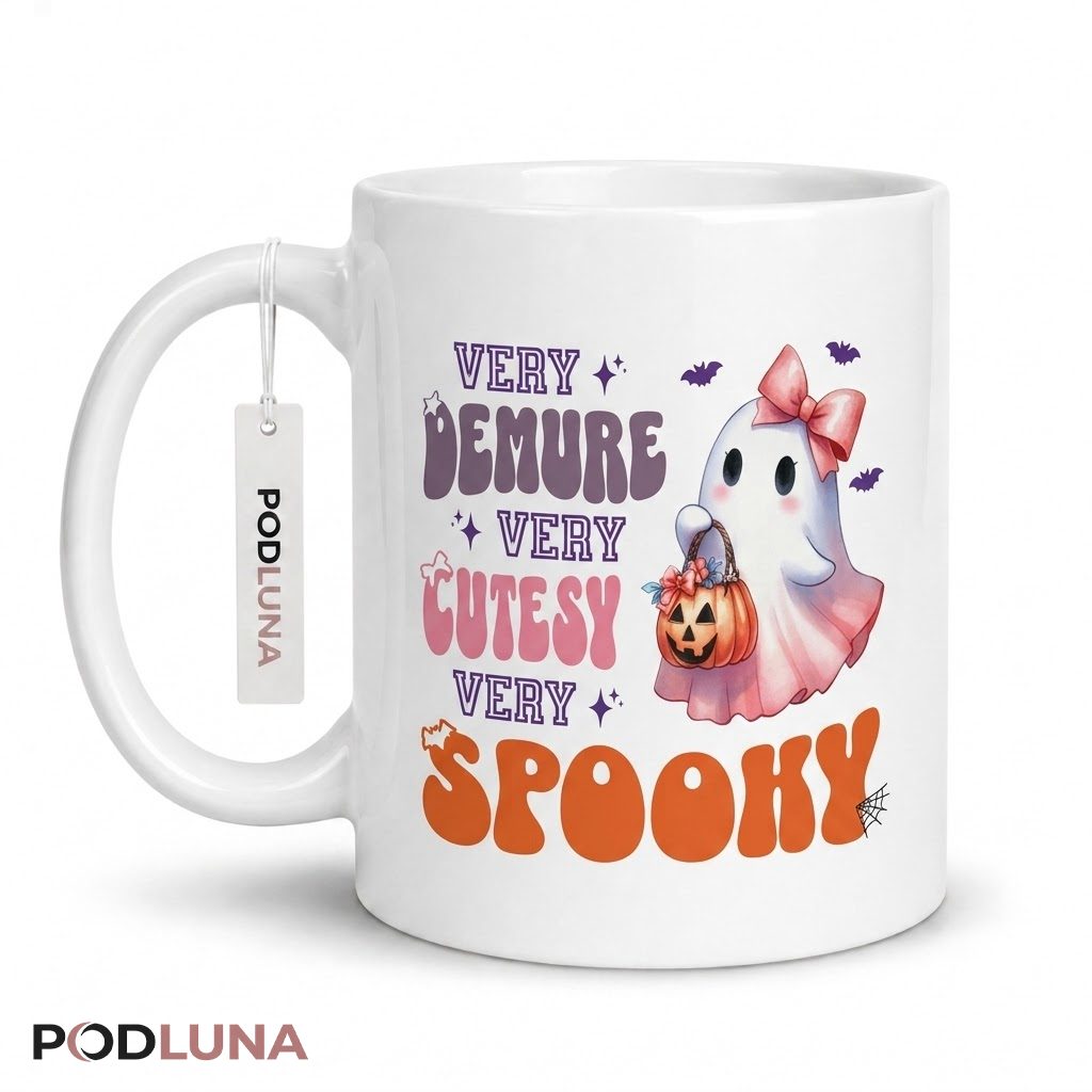 Cute Halloween Mug Very Demure Cutesy Spooky 1