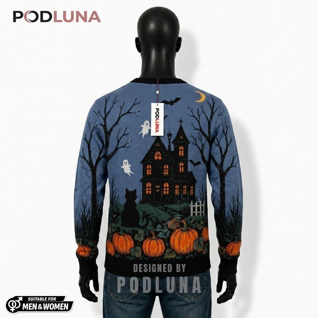 Dusk Halloween Cardigan Black Cat House 2 Dusk Halloween Cardigan Black Cat House 2