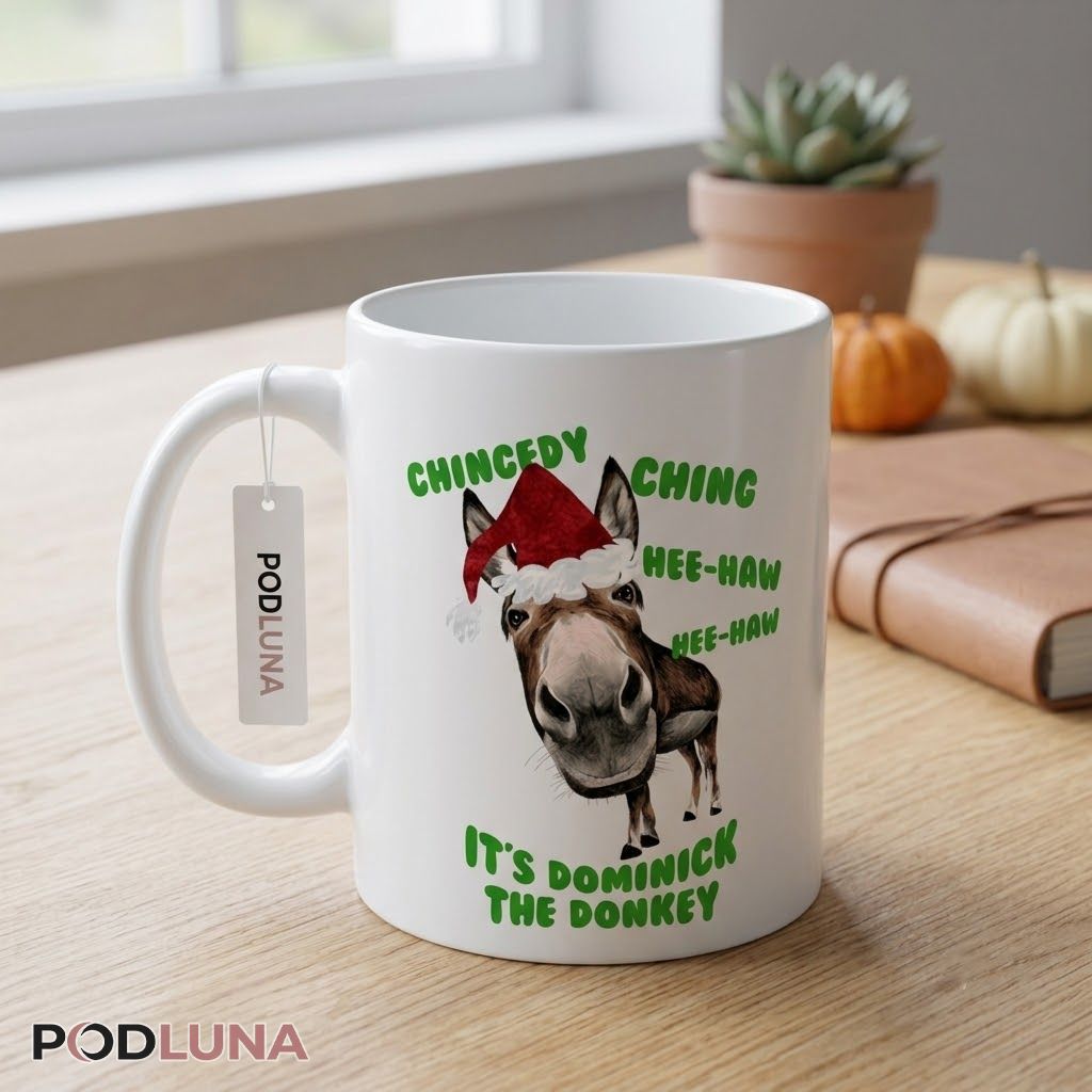 Funny Christmas Mugs Dominick The Donkey Santa Hat 2 Funny Christmas Mugs Dominick The Donkey Santa Hat 2