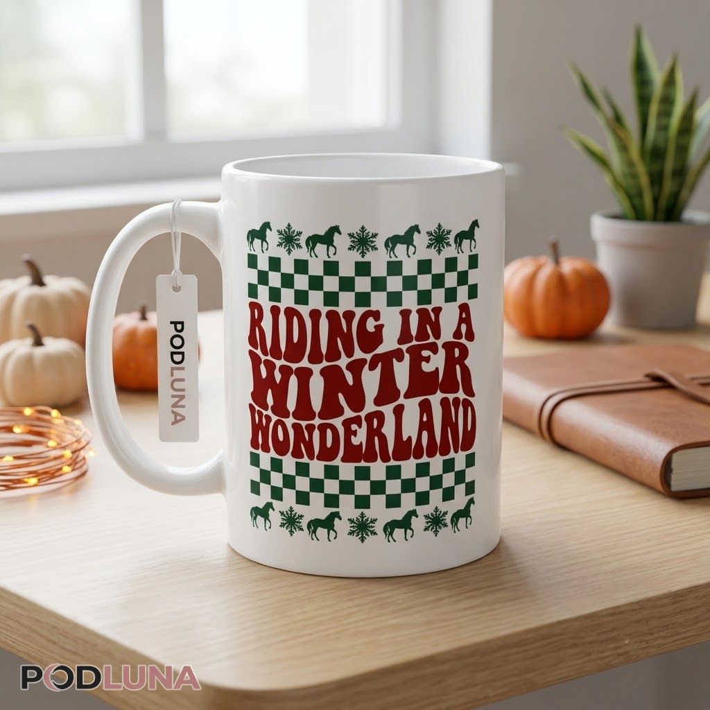 Funny Christmas Mugs Riding In A Winter Wonderland Horse Coffee Cup 2 Funny Christmas Mugs Riding In A Winter Wonderland Horse Coffee Cup 2