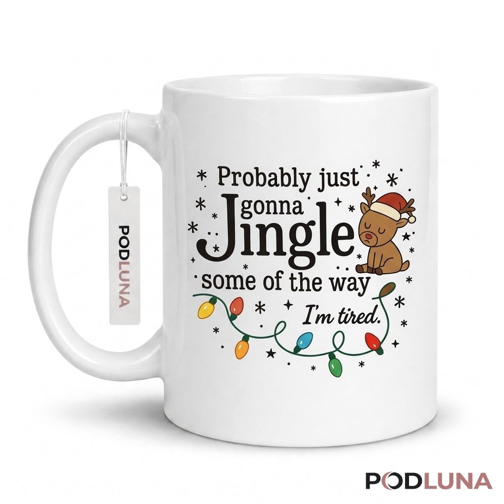 Funny Christmas Mugs Tired Reindeer Holiday Coffee Cup 1